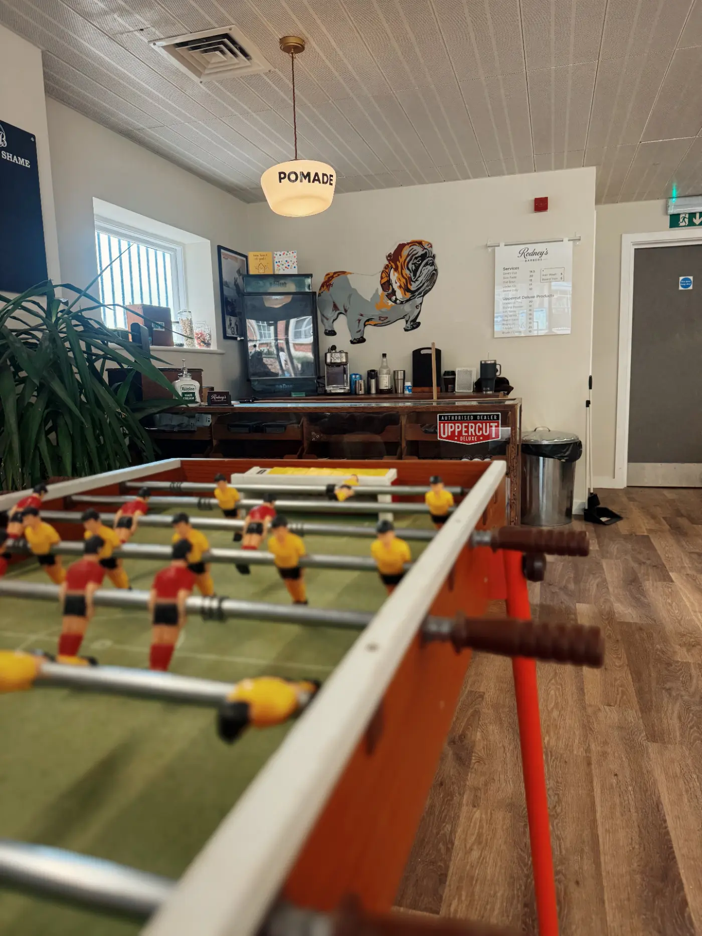 Inside Rodney's Barbers shop in Hunstanton